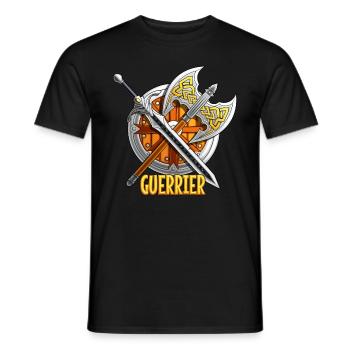 Warrior Class - Rollenspiel - Männer T-Shirt - Schwarz - Vorne - AI Model Male 178 light (178cm)