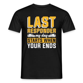 Embalmer Last Responder My Day Mortician Embalmers - Men's T-Shirt - black - Front - AI Model Male 178 light (178cm)