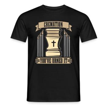Embaumer Cremation Vous l’avez urné Maison funéraire - T-shirt homme - noir - Devant - AI Model Male 178 light (178cm)