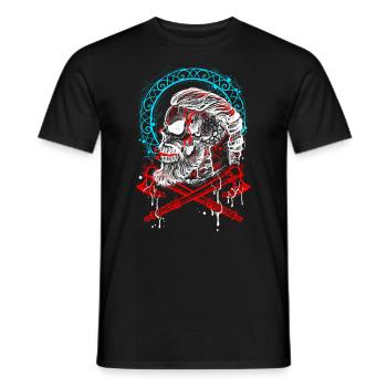 Wikinger Valhalla Krieger Normannen Waränger - Männer T-Shirt - Schwarz - Vorne - AI Model Male 178 light (178cm)