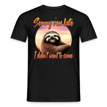 Paresseux sinistre - T-shirt homme - noir - Devant - AI Model Male 178 light (178cm)