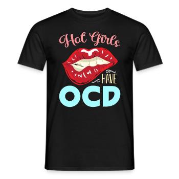 Santé mentale Les filles chaudes ont une sensibilisation à la santé TOC - T-shirt homme - noir - Devant - AI Model Male 178 light (178cm)