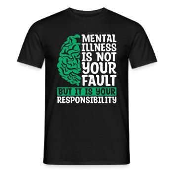 Mental Health Mental Illnesses Is Not Health Care - Men's T-Shirt - black - Front - AI Model Male 178 light (178cm)