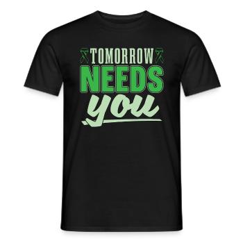 Mental Health Tomorrow Needs You Mental Illness - Men's T-Shirt - black - Front - AI Model Male 178 light (178cm)