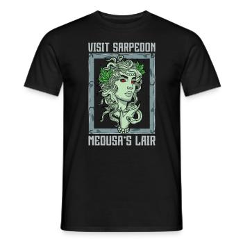 Mythologie grecque Visitez l’histoire de Sarpédon Méduse - T-shirt homme - noir - Devant - AI Model Male 178 light (178cm)