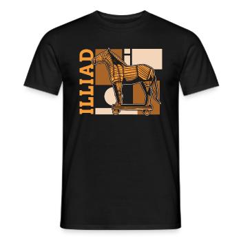Mythologie grecque Illiade Mythologie Dieux Mythe antique - T-shirt homme - noir - Devant - AI Model Male 178 light (178cm)