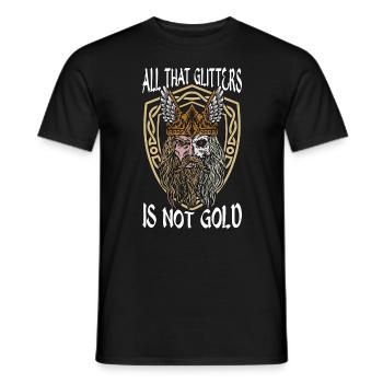 Norse Mythology All That Glitters Is Viking Runes - Männer T-Shirt - Schwarz - Vorne - AI Model Male 178 light (178cm)