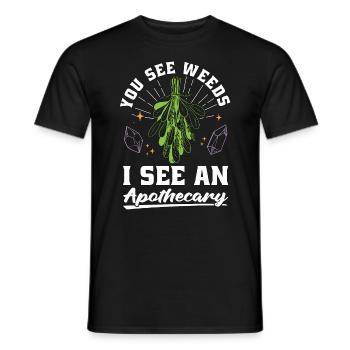 Herbalism You See Weeds I See Medicine Herbalist - Männer T-Shirt - Schwarz - Vorne - AI Model Male 178 light (178cm)