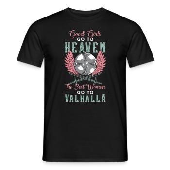 Valkyrie Good Girls Go To Heaven Norse Goddess - Männer T-Shirt - Schwarz - Vorne - AI Model Male 178 light (178cm)