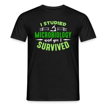 Microbiologist I Studied Microbiology Scientist - Men's T-Shirt - black - Front - AI Model Male 178 light (178cm)