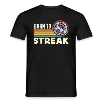 Microbiologist Born To Streak Retro Laboratory - Männer T-Shirt - Schwarz - Vorne - AI Model Male 178 light (178cm)