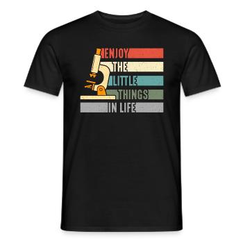 Microbiologiste Enjoy Little Things Rétro Scientist - T-shirt homme - noir - Devant - AI Model Male 178 light (178cm)