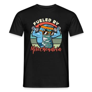 Microbiologist Fueled By Mitochondria Microbiology - Men's T-Shirt - black - Front - AI Model Male 178 light (178cm)