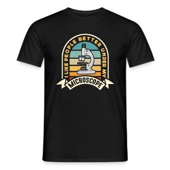 Microbiologist I Like People Better Microbiology - Men's T-Shirt - black - Front - AI Model Male 178 light (178cm)