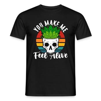 Herbalism You Make Me Feel Alive Retro Herb Lover - Männer T-Shirt - Schwarz - Vorne - AI Model Male 178 light (178cm)