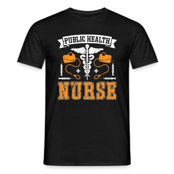 Public Health Nurse Public Health Doctor Scientist - Men's T-Shirt - black - Front - AI Model Male 178 light (178cm)