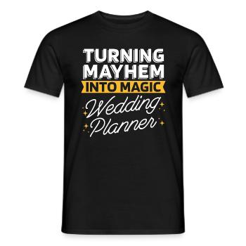 Wedding Planner Turning Mayhem Into Wedding Plan - Männer T-Shirt - Schwarz - Vorne - AI Model Male 178 light (178cm)