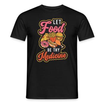 Dietitian Let Food Be Thy Medicine Nutritionist - Men's T-Shirt - black - Front - AI Model Male 178 light (178cm)