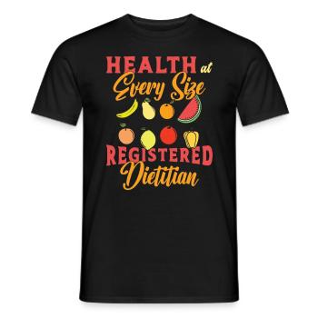 Dietitian Health At Every Size Future Dietitians - Men's T-Shirt - black - Front - AI Model Male 178 light (178cm)