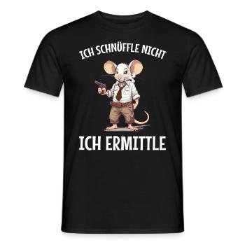 Polizei, Polizist, Kriminalpolizei Detektiv Spruch - Männer T-Shirt - Schwarz - Vorne - AI Model Male 178 light (178cm)