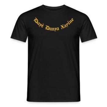 Dayê Dunya Xayîne - Le monde est traître - T-shirt homme - noir - Devant - AI Model Male 178 light (178cm)
