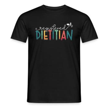 Registered Dietitian Loves Nutritionist Dietitians - Men's T-Shirt - black - Front - AI Model Male 178 light (178cm)