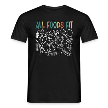 Dietitian All Foods Fit Health Coach Dietitians - Men's T-Shirt - black - Front - AI Model Male 178 light (178cm)