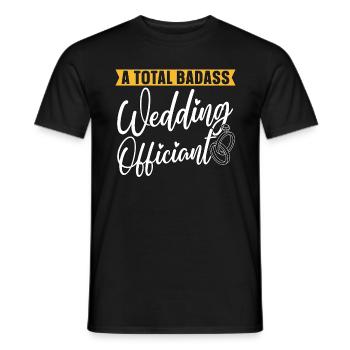 Officiant Un Mariage Total Badass Ordonné Pasteur - T-shirt homme - noir - Devant - AI Model Male 178 light (178cm)