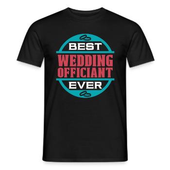 Célébrant Meilleur célébrant de mariage Ministre - T-shirt homme - noir - Devant - AI Model Male 178 light (178cm)
