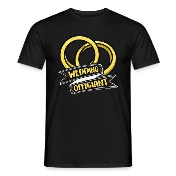 Officiant Conseiller de mariage Ordonné - T-shirt homme - noir - Devant - AI Model Male 178 light (178cm)