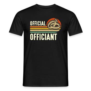 Officiant Officiant Officiel Rétro Wedding Pastor - T-shirt homme - noir - Devant - AI Model Male 178 light (178cm)