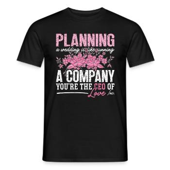Wedding Planner Planning A Wedding Event Planner - Männer T-Shirt - Schwarz - Vorne - AI Model Male 178 light (178cm)
