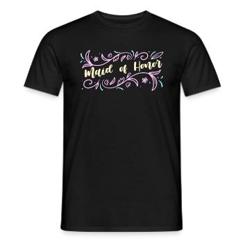 Maid Of Honor Bridesmaid Bachelorette Party Bridal - Männer T-Shirt - Schwarz - Vorne - AI Model Male 178 light (178cm)