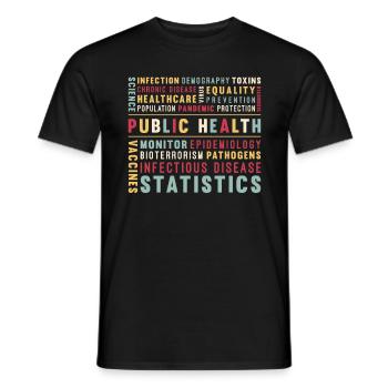 Public Health Nurse Health Worker Epidemiologist - Men's T-Shirt - black - Front - AI Model Male 178 light (178cm)