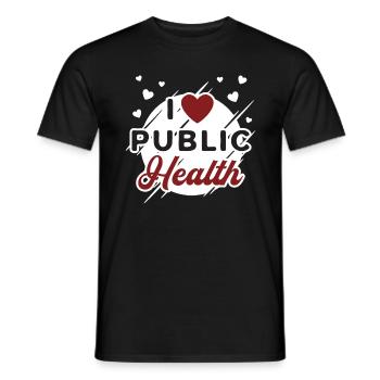 Public Health I Heart Public Health Epidemiologist - Men's T-Shirt - black - Front - AI Model Male 178 light (178cm)