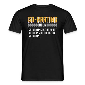 Kart Racing Go-Karting Noun Racetrack Kart Racer - T-shirt homme - noir - Devant - AI Model Male 178 light (178cm)