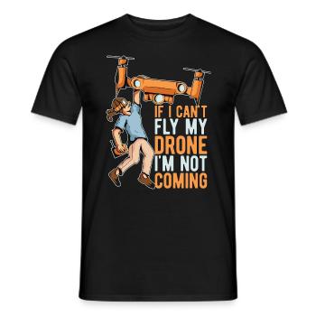 Course de drones si je ne peux pas piloter mon drone quadcopter - T-shirt homme - noir - Devant - AI Model Male 178 light (178cm)