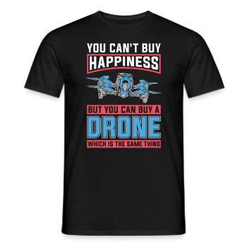 Drone Racing You Can't Buy Happiness But Fpv Race - Men's T-Shirt - black - Front - AI Model Male 178 light (178cm)