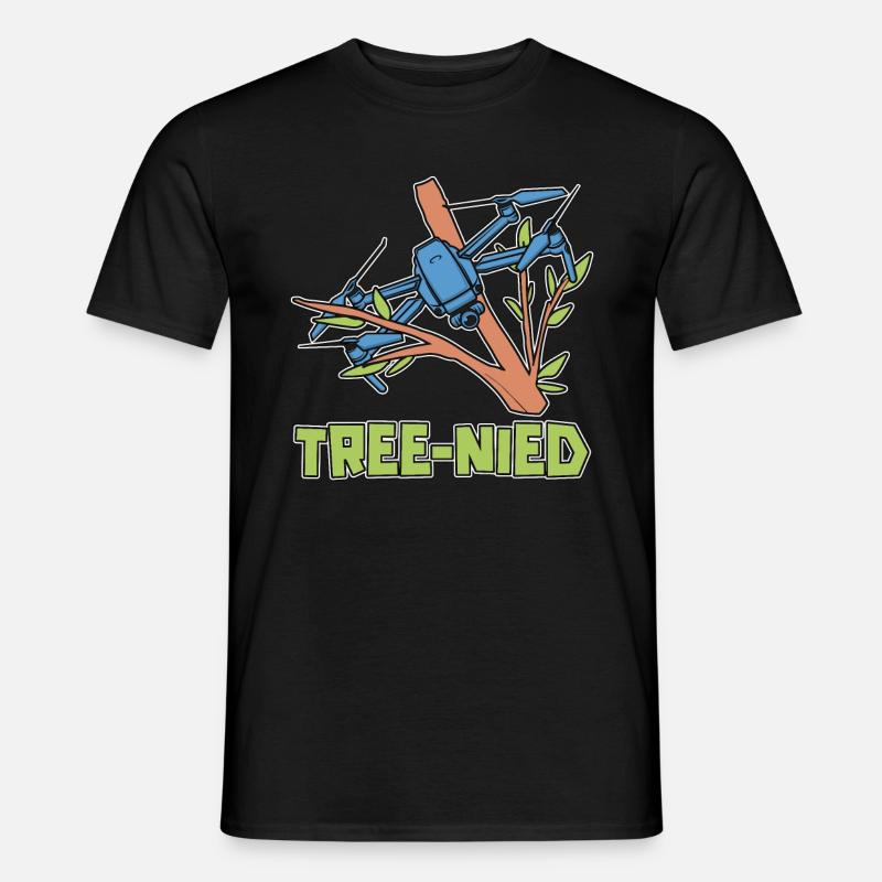 Drone Racing Tree-Nied Racing Machine Drone Racer - Men's T-shirt - black