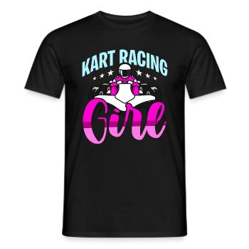 Kart Racing Girl Car Racing Motorsport Kart Racer - Men's T-Shirt - black - Front - AI Model Male 178 light (178cm)