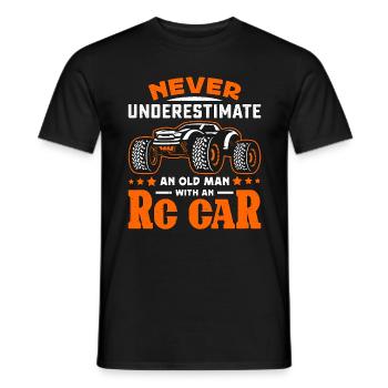 RC Model Racing Never Underestimate An RC Model - Männer T-Shirt - Schwarz - Vorne - AI Model Male 178 light (178cm)