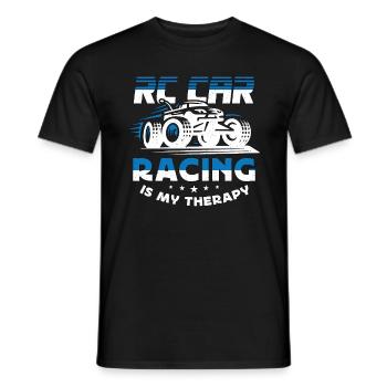 RC Model Racing RC Car Racing Is My Therapy RC Car - Männer T-Shirt - Schwarz - Vorne - AI Model Male 178 light (178cm)