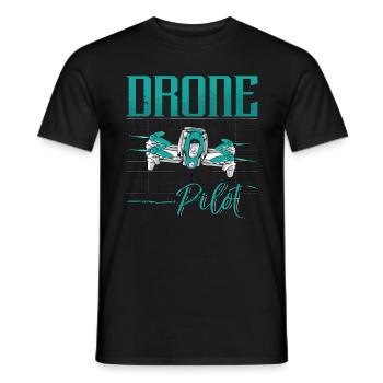Drone Racing Drone Pilot Fpv Race Remote Control - Men's T-Shirt - black - Front - AI Model Male 178 light (178cm)