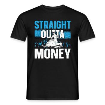 Snowmobile Racing Straight Outta Winter Sports - Männer T-Shirt - Schwarz - Vorne - AI Model Male 178 light (178cm)