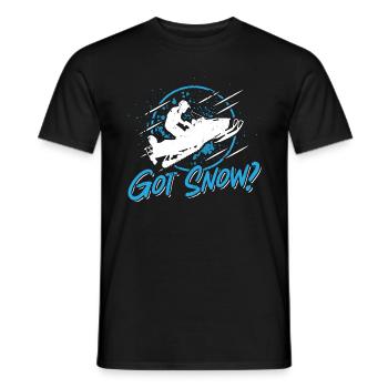 Snowmobile Racing Got Snow Winter Sports Lovers - Men's T-Shirt - black - Front - AI Model Male 178 light (178cm)