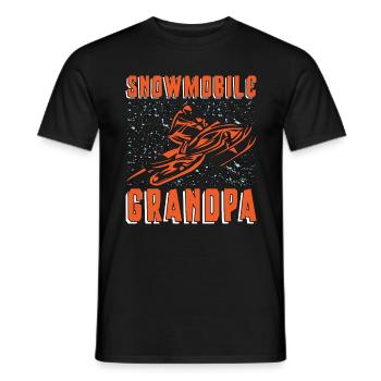Snowmobile Grandpa Motorsport Snowmobile Racing - Männer T-Shirt - Schwarz - Vorne - AI Model Male 178 light (178cm)
