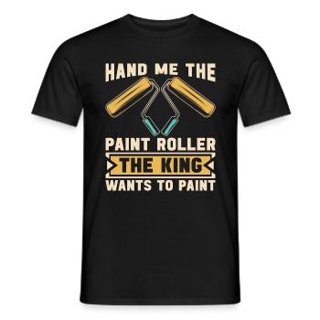 Peintre Hand Me My Paint Roller Le peintre en bâtiment - T-shirt homme - noir - Devant - AI Model Male 178 light (178cm)