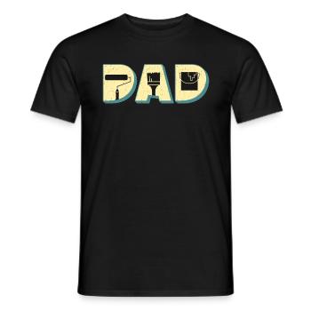Peintre Papa Artisanat Pinceau Artisans - T-shirt homme - noir - Devant - AI Model Male 178 light (178cm)