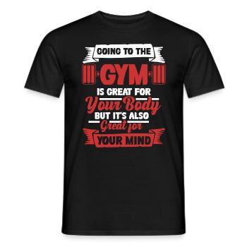 Entraînement Musculation Fitness Bodybuilder Dumbbell Gym - T-shirt homme - noir - Devant - AI Model Male 178 light (178cm)