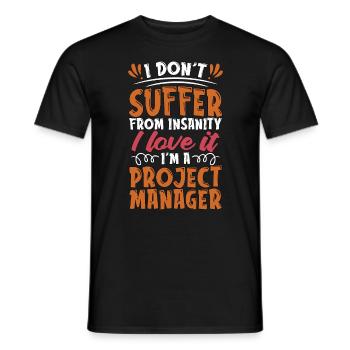 Project Management I Don't Suffer From Team Leader - Men's T-Shirt - black - Front - AI Model Male 178 light (178cm)